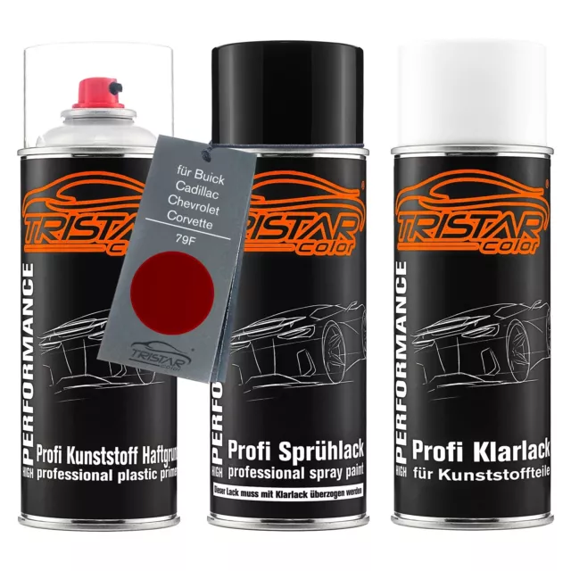 Lack Spraydosen Set Kunststoff für Buick Cadillac Chevr. Corvette 79F Bordeaux