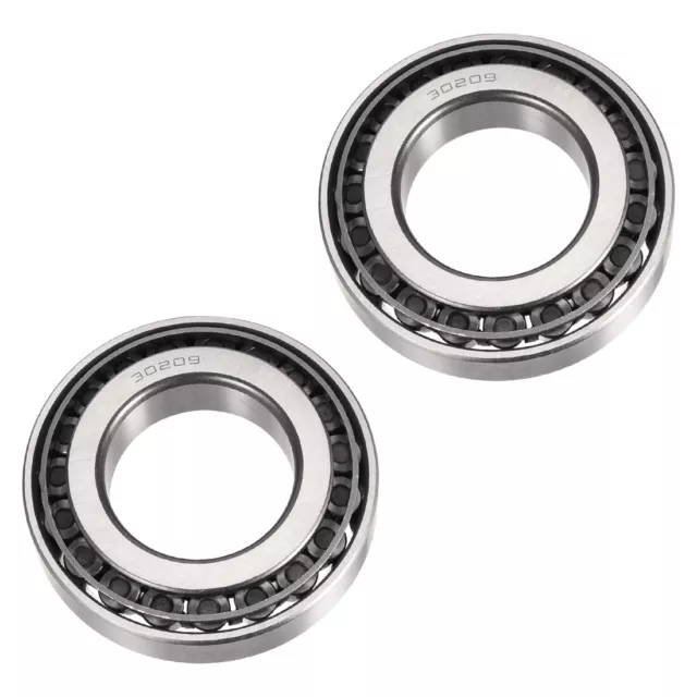 30209 Tapered Roller Bearing Cone Cup Set, 45mm Bore 85mm OD 21mm Thickness 2pcs