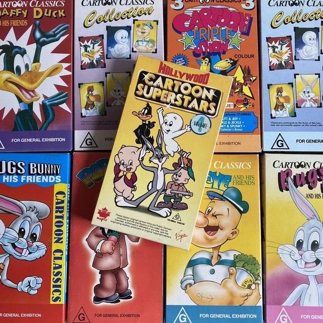 CARTOON VHS VIDEO Tape Bundle - Classics! Popeye, Bugs Bunny, Daffy ...