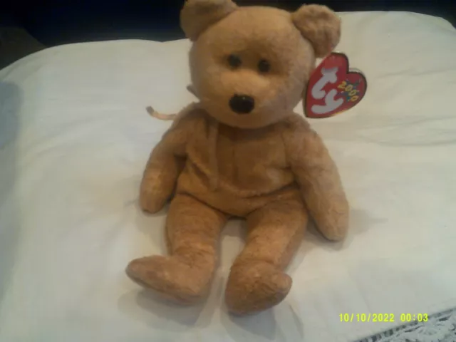 Vtg. TY Beanie Baby-Cashew the Bear-DOB 4/22/2000-orig. tags