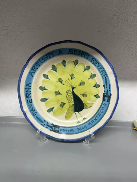 PIATTO DEL BUON RICORDO - TAVERNA ARTISTI REVERE 1964-65 CAM 1B-B2 17 Piume