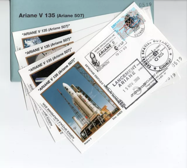 ARIANE V135 AR7 CNES KOUROU Space cover REQUEST YOUR MISSING CNES COVERS SETS