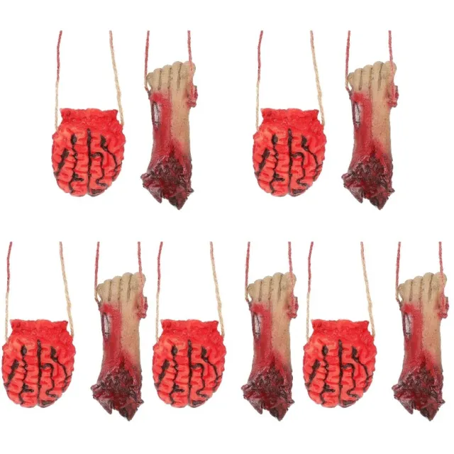 15 piezas accesorios de diseño difícil para Halloween parte del cuerpo adorno sangriento