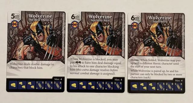 2014 WizKids Marvel Dice Masters X-Men Primera Clase WOLVERINE Conjunto Poco Común