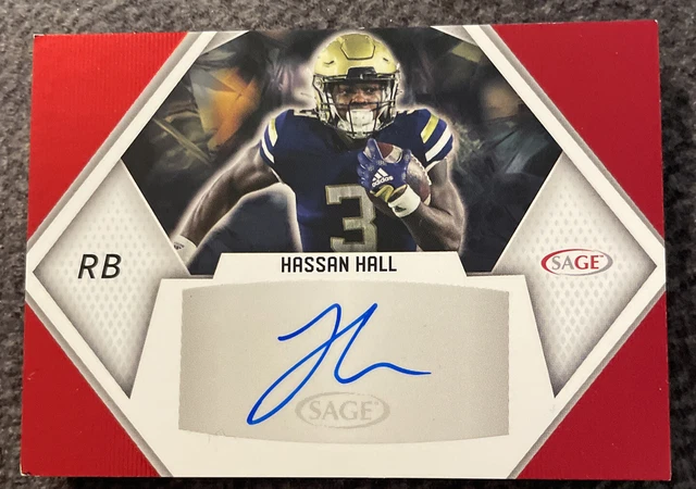 Hassan Hall Autograph Red Safe 2023 High Series