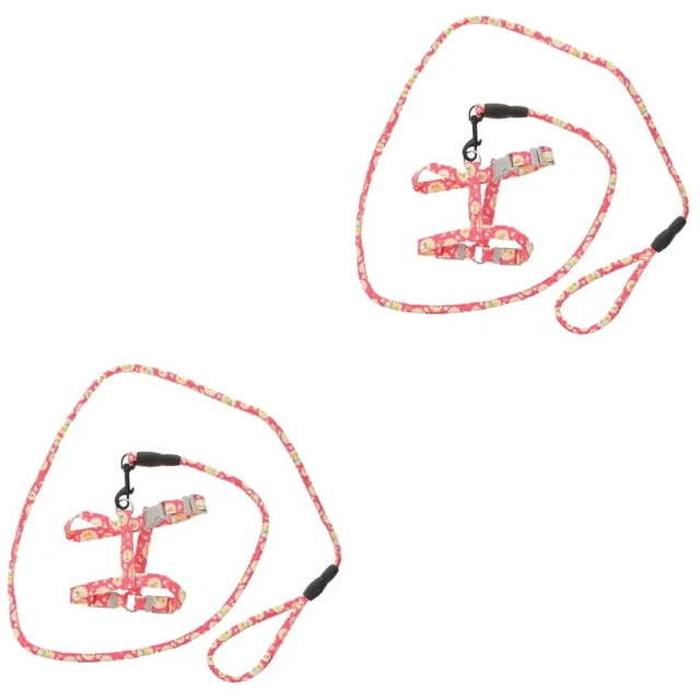 2 piezas mazo de cables para gatos ajustable y perro de lino, el cinturón trasero antiperdidos