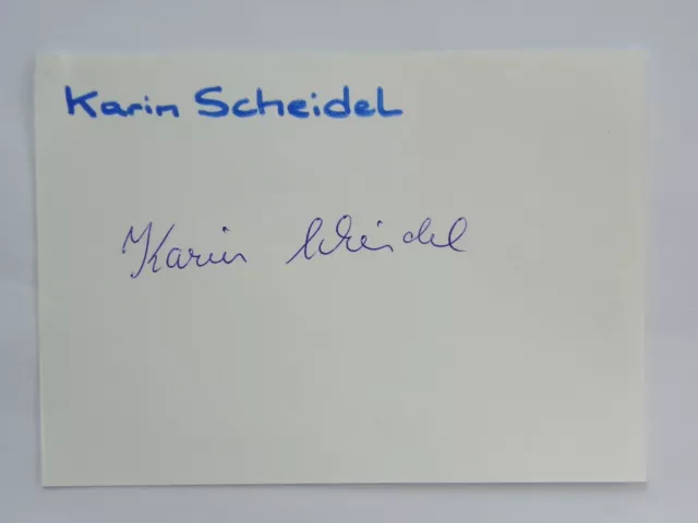 AUTOGRAMM - ORIGINALE UNTERSCHRIFT von KARIN SCHEIDEL (SKILANGLAUF) - MS A163