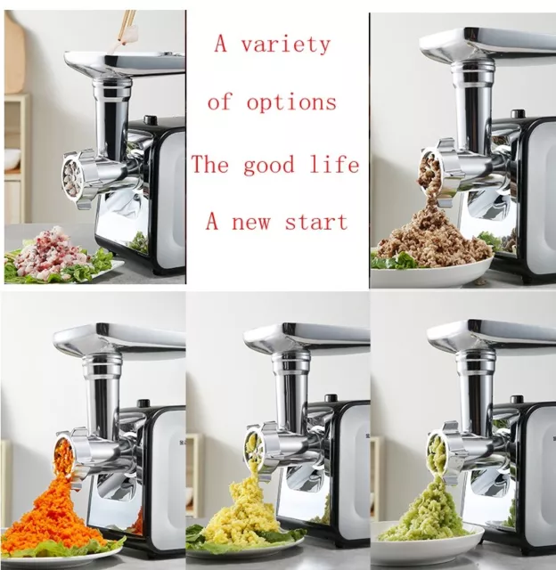 220V 400W Commercial Grade  Electric Meat Grinder Stainless Steel Heavy Duty 2