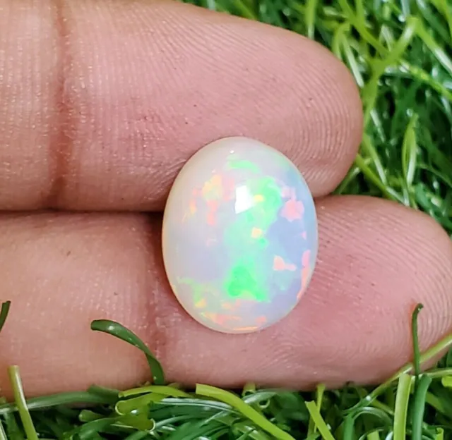5.00 Cts Opale éthiopienne naturelle Cabochon 14x10 MM AAA Grade Welo Opal... 2