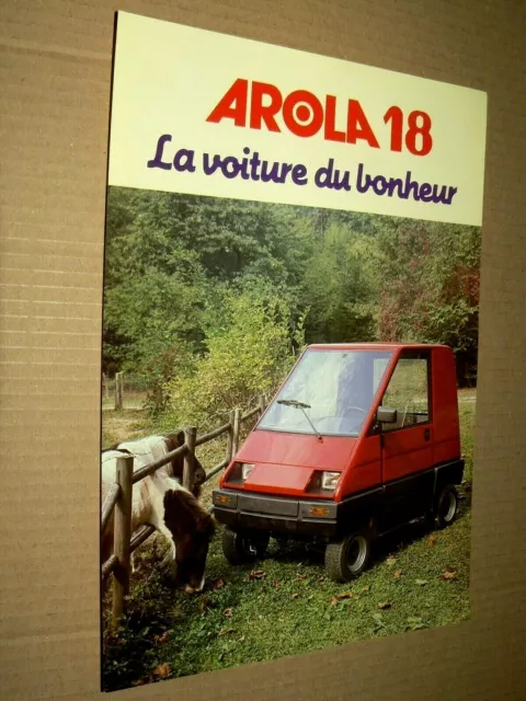 Prospectus voiturette AROLA 18 Automobile Microcar  catalogue brochure prospekt