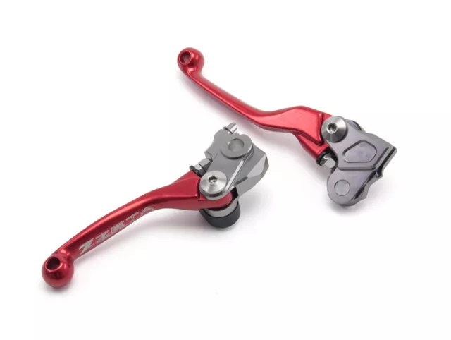 Zeta Pivot Brake & Clutch Lever Set Anodised Red Honda Crf 250 450 2007-20 Cheap