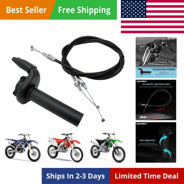 Dirt Bike Throttle Assembly with Throttle Cable Motorcycle Push Pull Throttle...