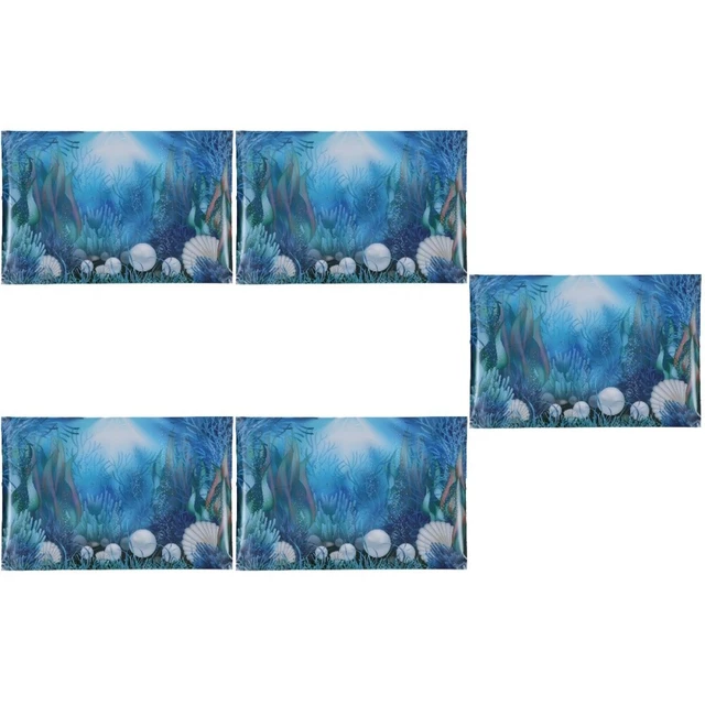 5 Count Fish Tank Decorative Sticker Fish Tank Background Paper 3d Picture