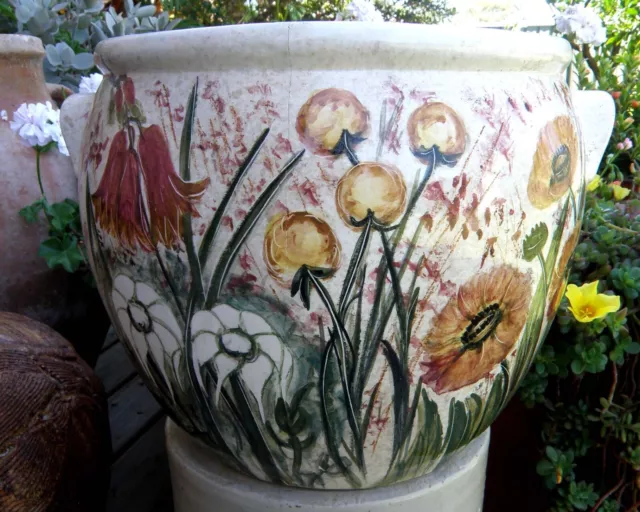 Australian Pottery   Daisy Ware Bread Crock with Lid  C.1960 3