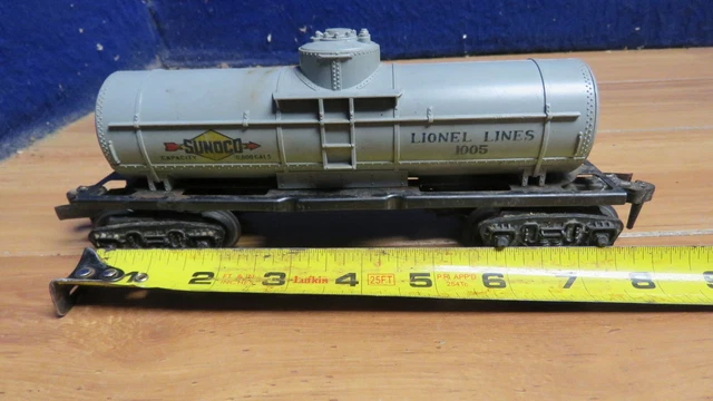 Lionel Lines O POSTWAR 1005 Sunoco Gas Tanker Car NO BOX 618084