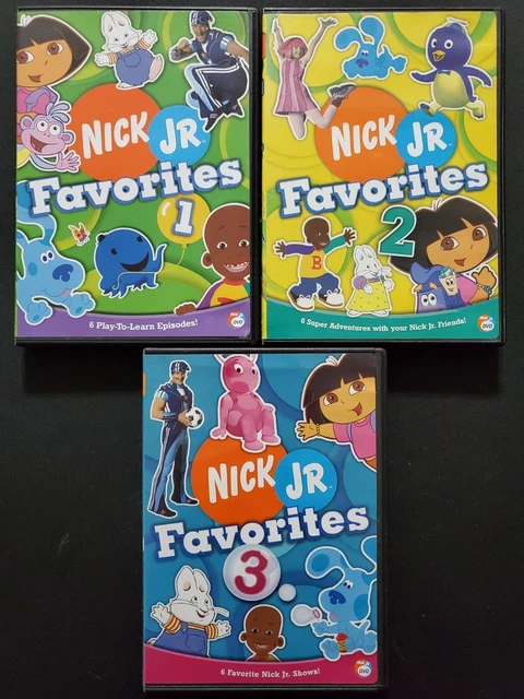 NICK JR FAVORITES Vol. 1 2 3 DVD Lot Dora Blue's Clues LazyTown Little ...