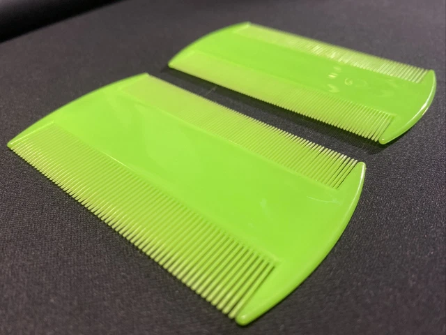 2X Double Sided Nit Comb Head Lice Detection pet dog cat flea peine para piojos