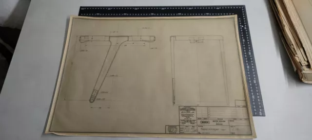 original technische Konstruktions-Zeichnung "Gepäckträger" Auto Union DKW RT125H