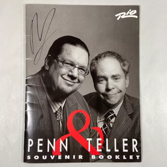 Penn & Teller Living in Vegas Live at the Rio Signed Program Souvenir Booklet