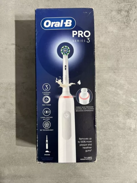 Oral-B PRO Series 3 3000 CrossAction Electric Rechargeable Toothbrush - White