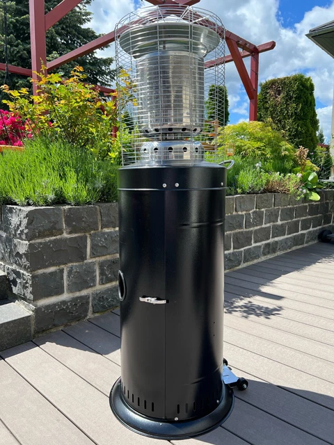 Heizpilz Heizstrahler Standheizer Terrassenheizer H1209B  schwarz lackiert GAS 2