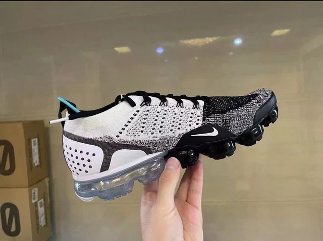 Nike Air VaporMax Flyknit 2 Black and White Men's Shoes Free Shipping