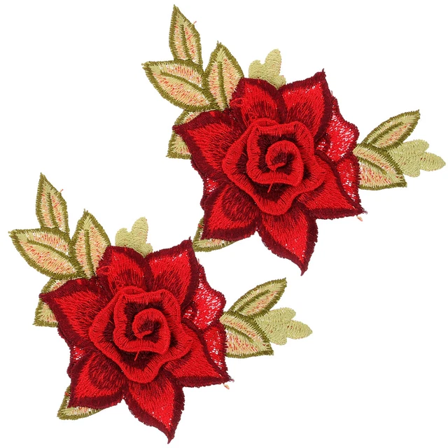 Toppa Ricamata Floreale Da Stirare O Cucire 6x11 Cm, Ideale Per Borse E Giubbotti