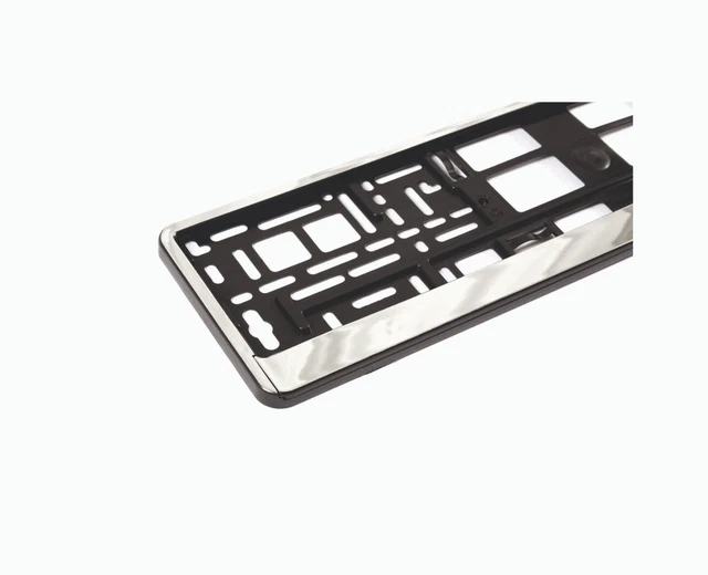 BLVD T304 Polished Stainless Steel Chrome License Plate Frame For Honda – Front 4 thumbnail image