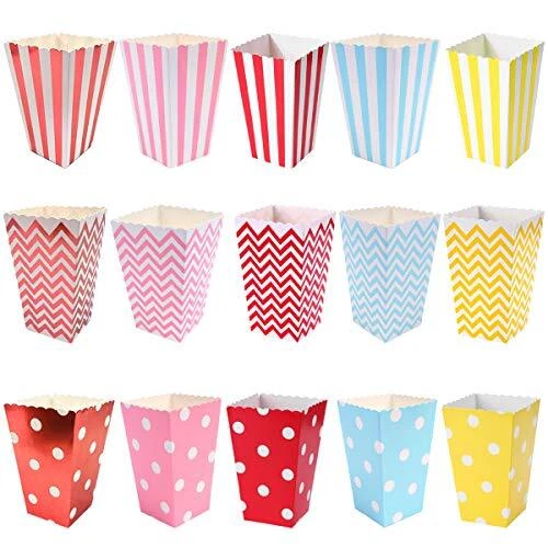 45 Boîtes de Popcorn Sac Popcorn Durables Rétro Boîtes à Popcorn Conteneurs C...