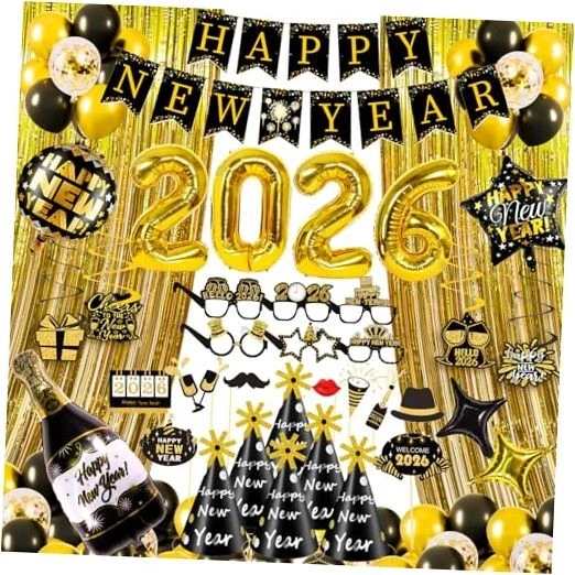 NEW YEARS EVE Party Supplies 2026 Happy New Year New Years Decorations ...