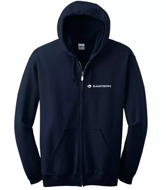 Eastern Airlines Retro Logo Full Zip Hoodie US Aviation Travel Hooded Sweatshirt