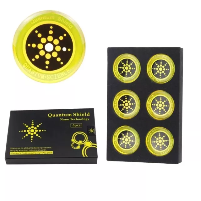 6 X Anti Radiation Quantum Shield EMF  Protection Neutraliser Chip Stickers Box