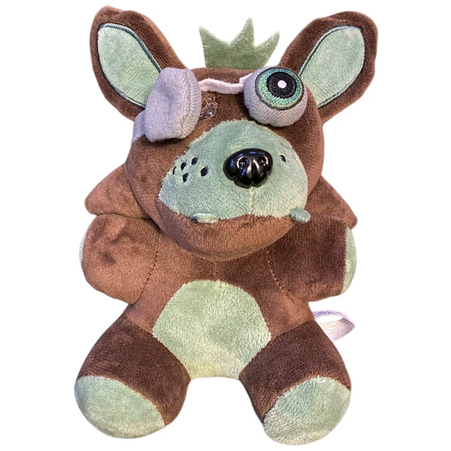 Fnaf Teddy Foxy  The Pirate Fox  Foxy Plush Toy 7 in Brown Green Eye Patch Small