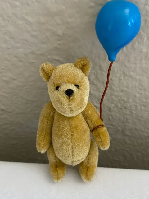 gund-classic-winnie-the-pooh-mohair-teddy-bear-fully-jointed-w-balloon