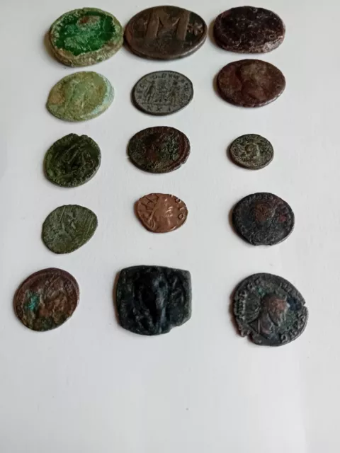 Job Lot Of 15 Roman Coins .