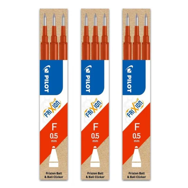 Pilot Frixion Erasable Rollerball Refill Red 0.5mm Tip (Pack of 3)