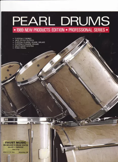 Vintage Musical Instrument Catalog #10568 - 1989 Pearl Drums - Professional