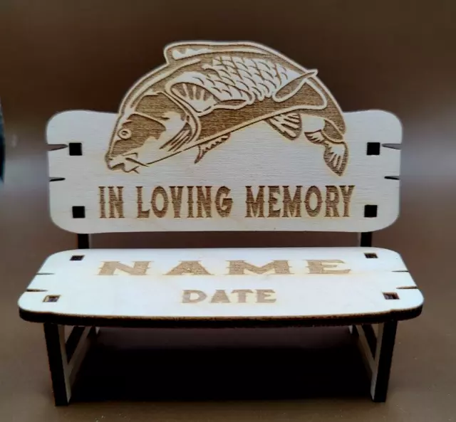 en memoria amorosa banco placa conmemorativa regalo para seres queridos pesca