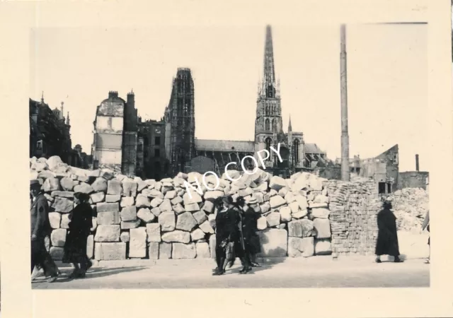 Foto WK2 Kathedrale von Rouen Kirche Wiederaufbau Frankreich C1.61