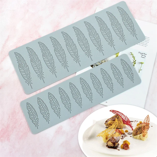 Cake Lace Mat Easy to Demould Diy Feather/leaf/geometric Shaped Candy Mold Safe