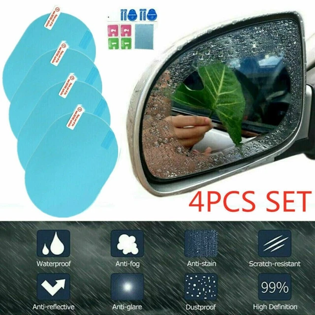4 pièces film de voiture anti brouillard d'eau anti-brouillard anti-pluie rétr