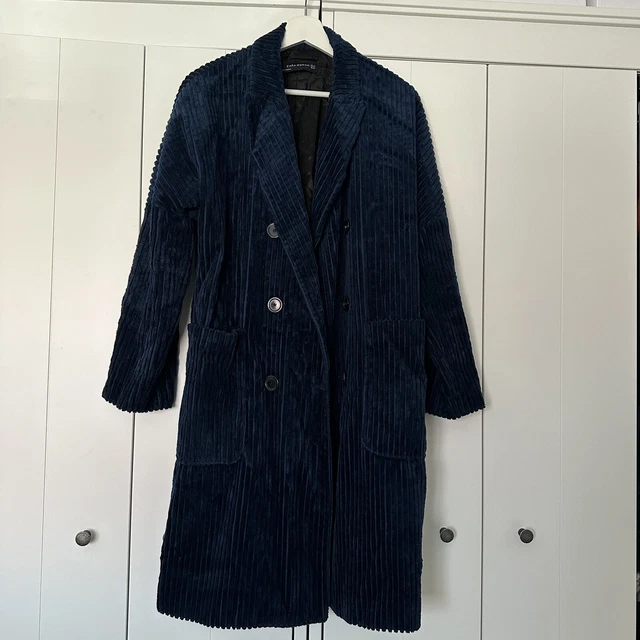 ZARA CORDUROY JACKET Blue Women s Size XS 19.99 PicClick UK