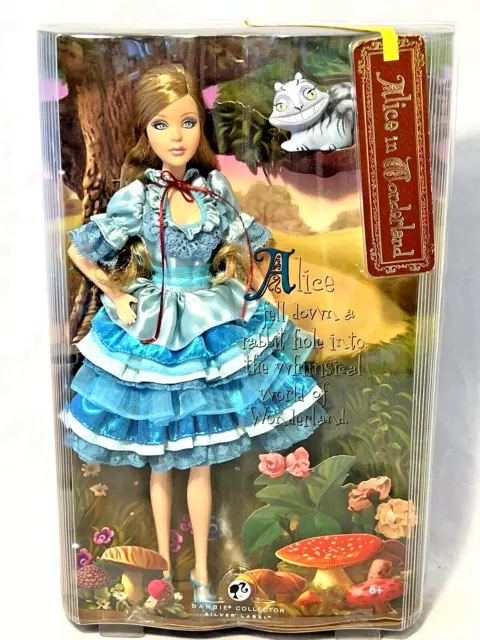 2007 Alice in Wonderland Barbie Collector Silver Label doll Mint Condition
