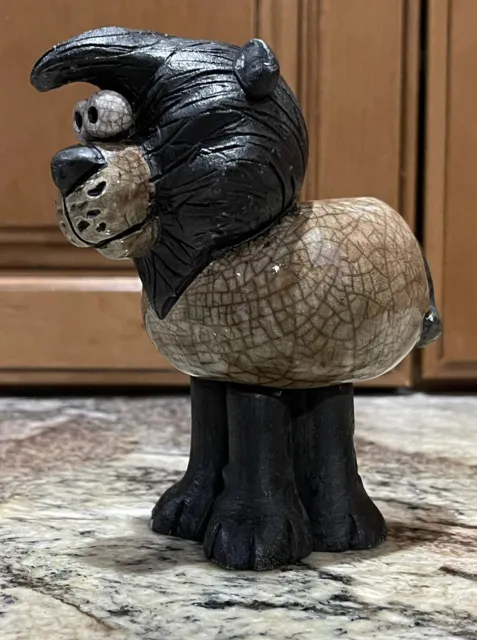 Südafrika handgefertigte verrückte Ton Raku Keramik Löwe Figur 2