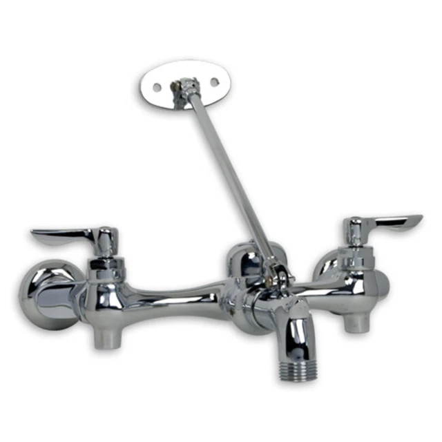 American Standard 8354.112 Chrome Wall Mount Service Sink Faucet With Top Brace