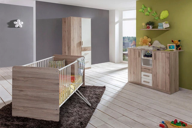 WIMEX Habitación Infantil Set Cariba 3-teilig Roble Sanremo Blanco 98482921