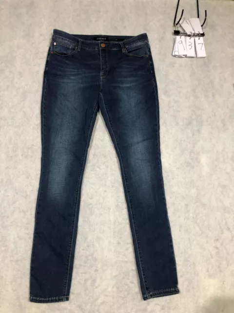 Jeanswest Size 13 Blue Womens Denim Jeans Zip Mid Rise Skinny Stretch