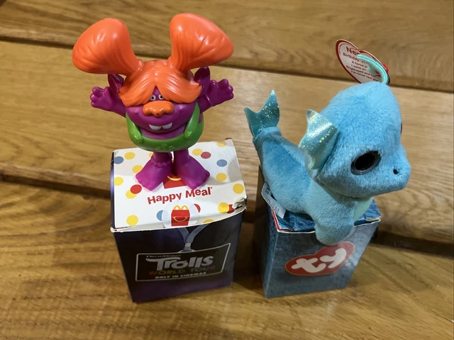 McDonalds Happy Meal toys - TY Toy Neptune & Trolls Legsly