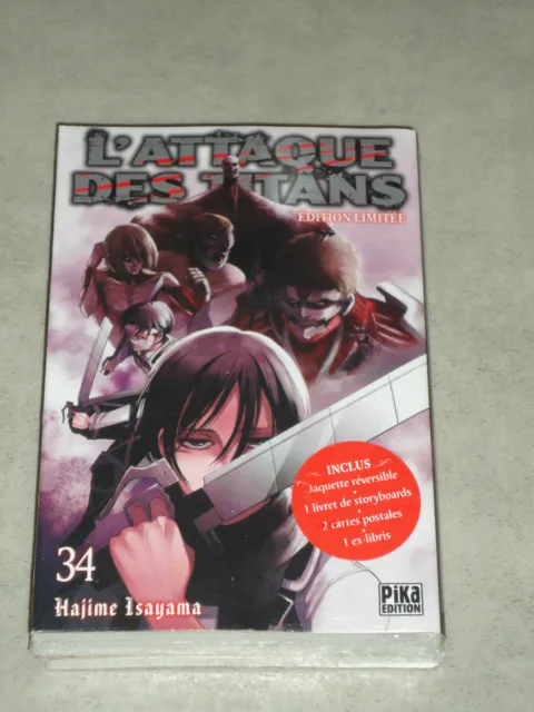 Manga : L’attaque Des Titans Tome 34 Édition Limitée / Neuf