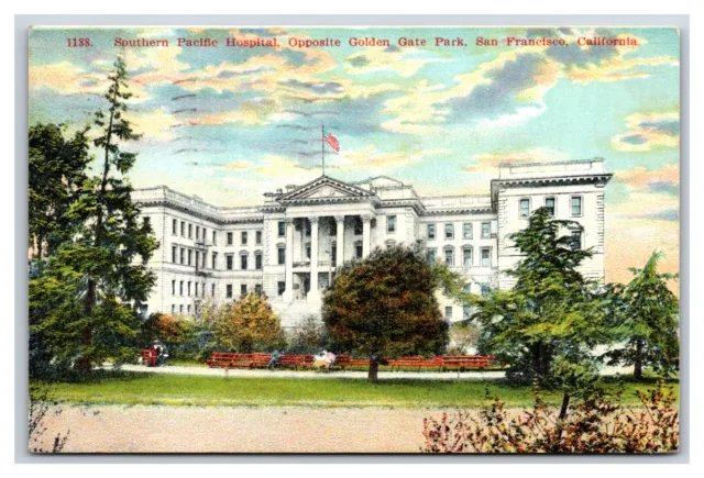 Southern Pacific Hospital San Francisco CA California 1917 DB Postcard W5